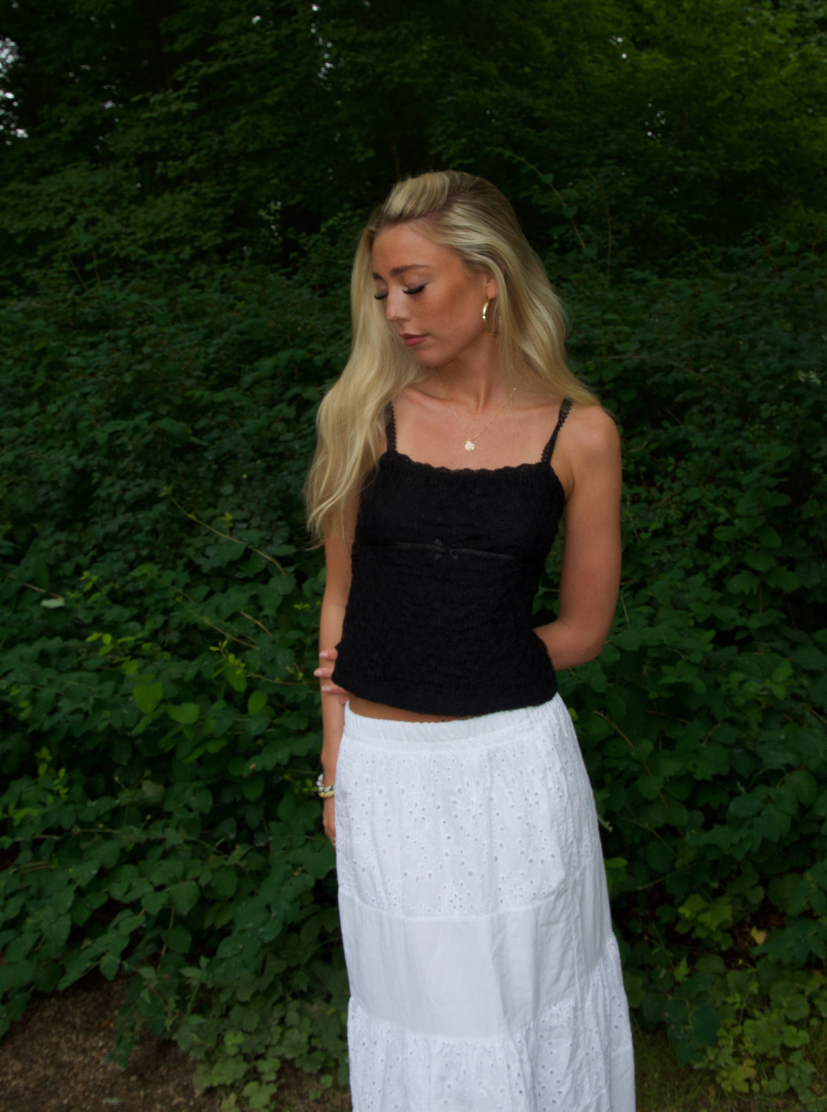 Bente lace top - Black