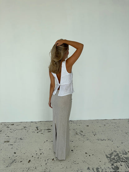 Emina linen top - White