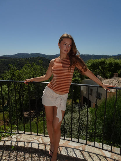 Emmeline glitter top - Orange/brown