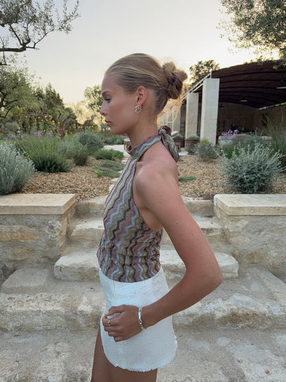 Liah halterneck top with glitter - Multicolored
