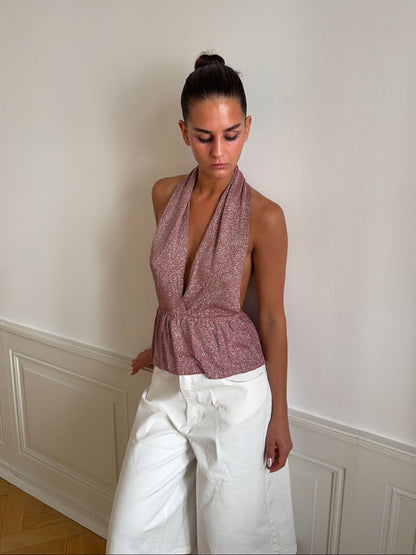 Julle glitter halter top - Pink