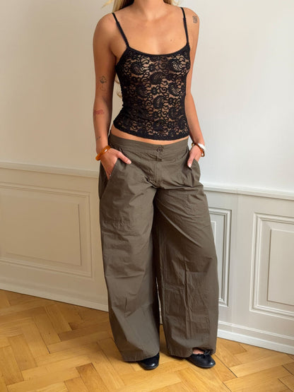 Jeselana top in lace - Black