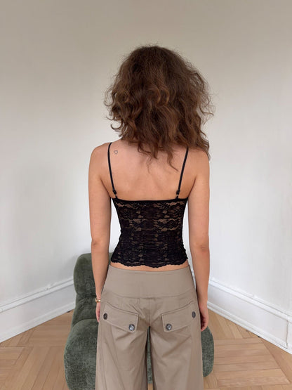 Solveig lace top - Black