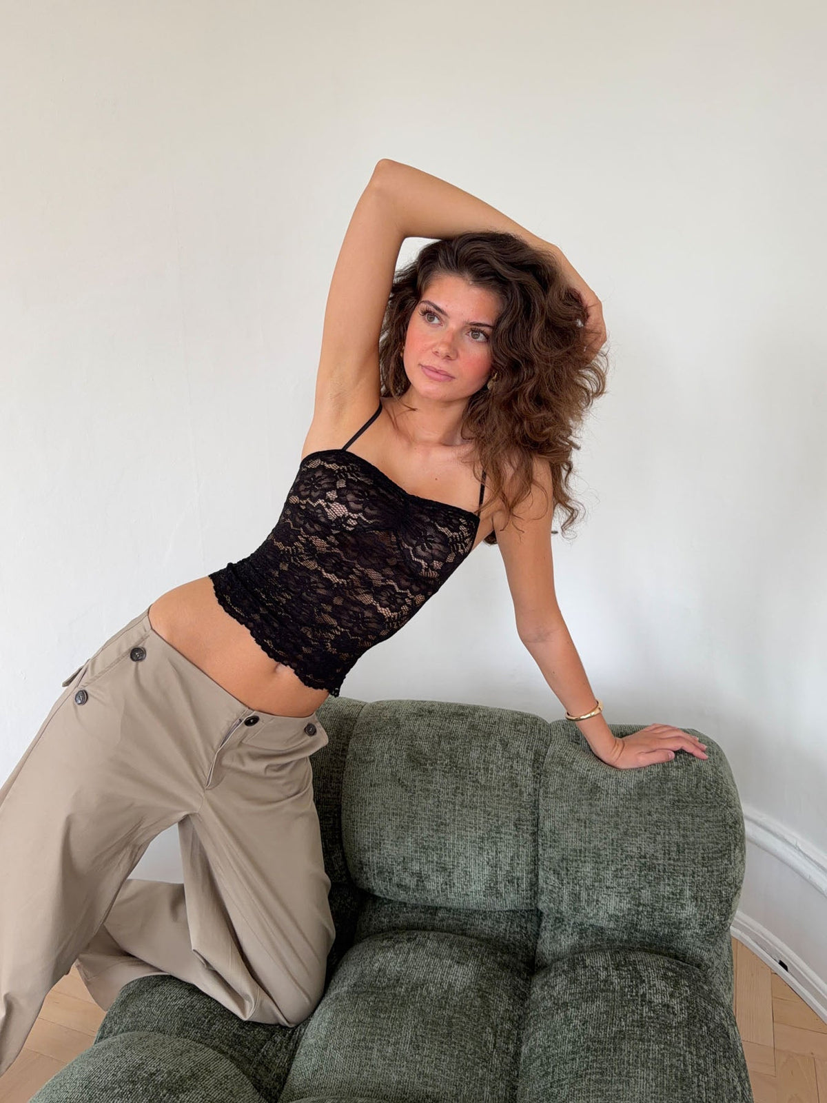 Solveig lace top - Black