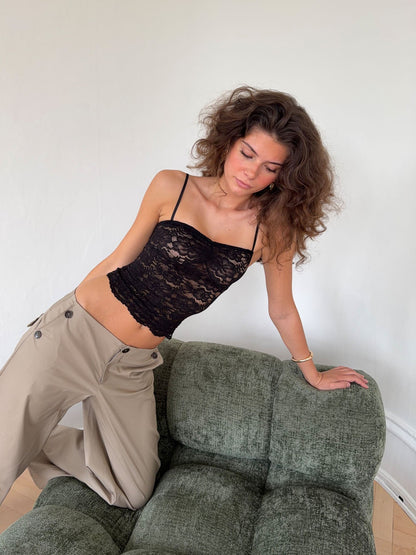 Solveig lace top - Black